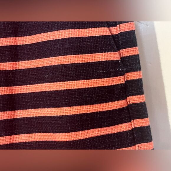 J. Crew Dolphin Hem Striped Shorts Womens Navy Peachy Pink Size 4 - Picture 6 of 7